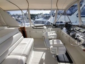 cockpit, Californian 48 Sundeck, trawler for sale