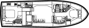 Californian 48 Sundeck layout drawing 1