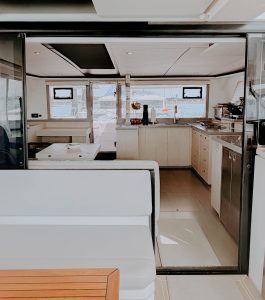 salon, Leopard 45, catamaran for sale