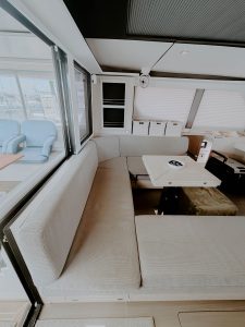 salon, Leopard 45, catamaran for sale
