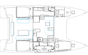 Nautitech 46 Open layout drawing 1