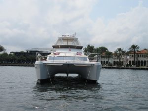exterior, African Cats 420 Powercat, power catamaran for sale