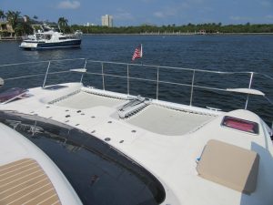 deck, African Cats 420 Powercat, power catamaran for sale