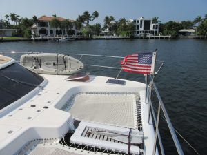 deck, African Cats 420 Powercat, power catamaran for sale