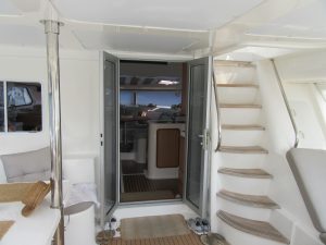 deck, African Cats 420 Powercat, power catamaran for sale