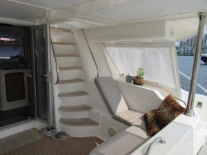 deck, African Cats 420 Powercat, power catamaran for sale