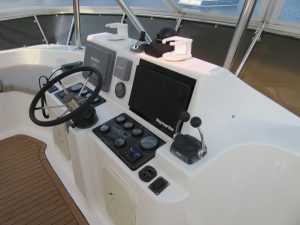 helm, African Cats 420 Powercat, power catamaran for sale