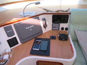 navigation station, African Cats 420 Powercat, power catamaran for sale