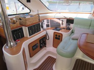 navigation station, African Cats 420 Powercat, power catamaran for sale