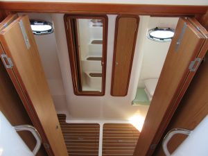 interior, African Cats 420 Powercat, power catamaran for sale
