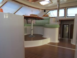 salon, African Cats 420 Powercat, power catamaran for sale