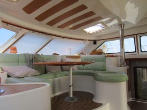 salon, African Cats 420 Powercat, power catamaran for sale