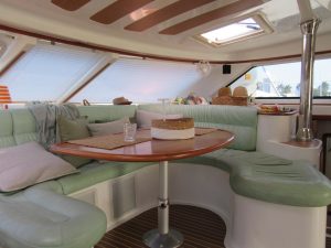 salon, African Cats 420 Powercat, power catamaran for sale